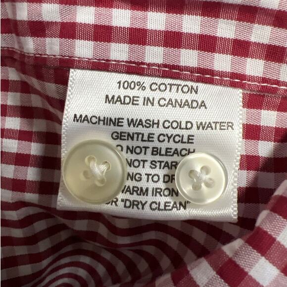 Paul Stuart Mens Gingham Flannel Sport Button Up Shirt Size XL - Picture 7 of 7